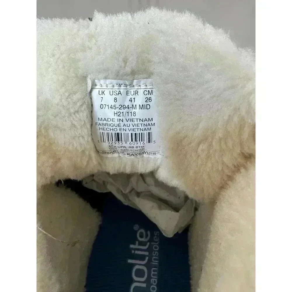 K-Swiss NWT Men’s Vista Trainer Mid Winter Sherpa Lined Size 8 Hike Outdoor Gorp - Picture 8 of 13